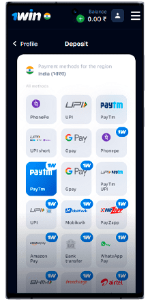 1win payment methods