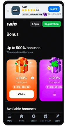 1win app bonus